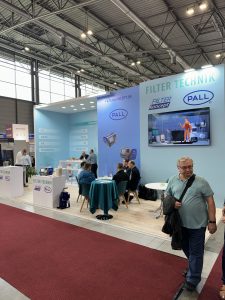 View of the Filter Technik stand and filtration technology on display