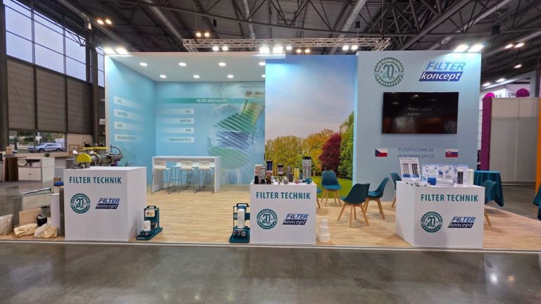 Filter Technik exhibition stand with filtration products at MSV Brno 2025